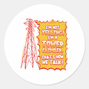 Tower Climber Industrial Climber Sticker 