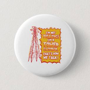 Tower Climber Industrial Climber Sticker  6 Cm Round Badge