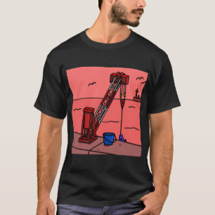 Tower crane × Fishing rod T-Shirt