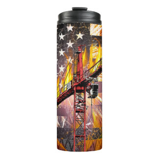 Tower Crane Operator Flag Thermal Tumbler