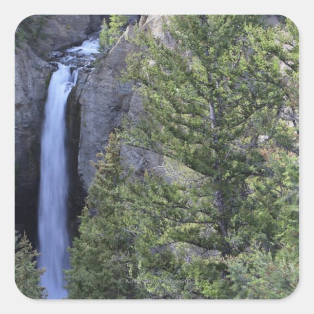 Tower Falls, Yellowstone National Park, Wyoming Square Sticker (Front)