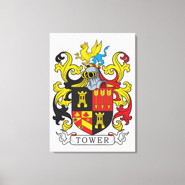 Tower Family Crest Canvas Print (Front)