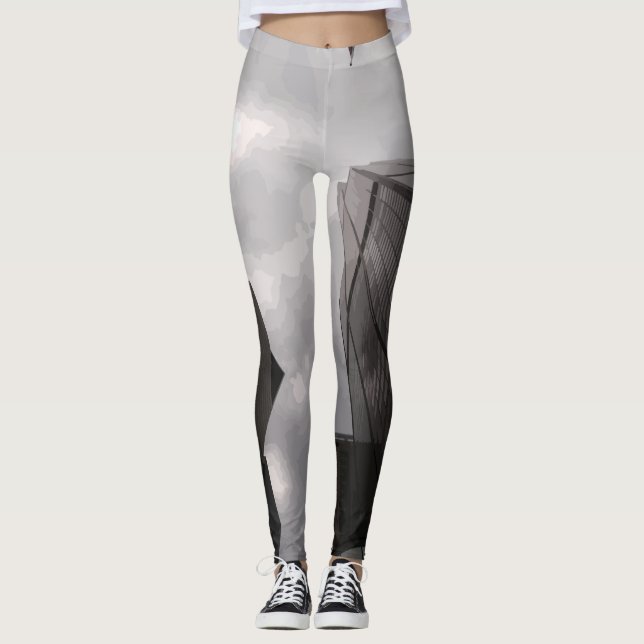 Tower in the city. leggings (Front)