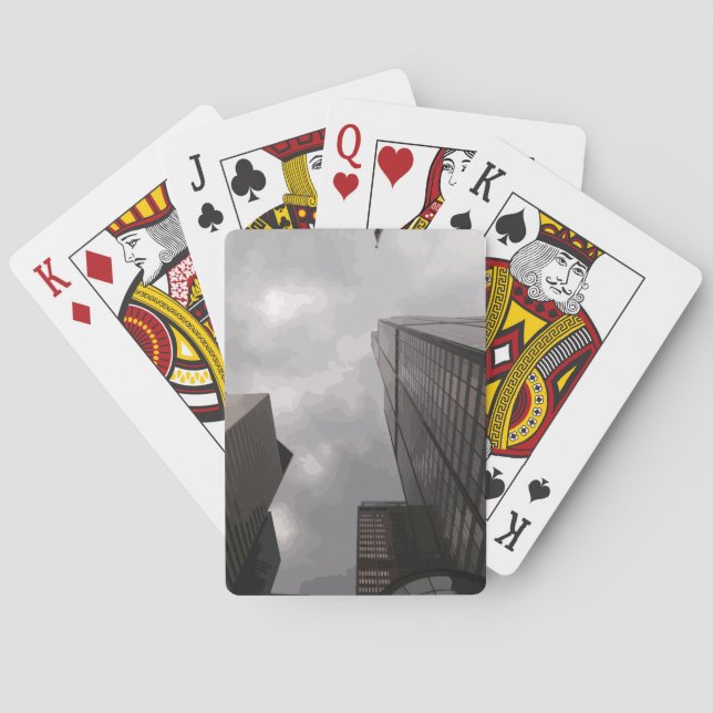 Tower in the city. playing cards (Back)
