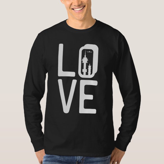 Tower Love Air Traffic Control Controller Aviation T-Shirt (Front)
