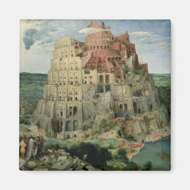 Tower of Babel, 1563 (oil on panel) Magnet (Front)