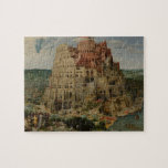 Tower of Babel by Peter Bruegel the Elder Jigsaw Puzzle<br><div class="desc">Tower of Babel (1563) by Peter Bruegel the Elder is a vintage Renaissance Era fine art religious painting featuring the construction of a building. The tower represents classic Roman architecture with its numerous arches and other examples of Roman engineering. It is deliberately reminiscent of the Roman Colosseum, which Christians of...</div>