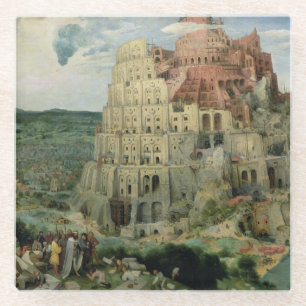 Tower of Babel Glass Coaster