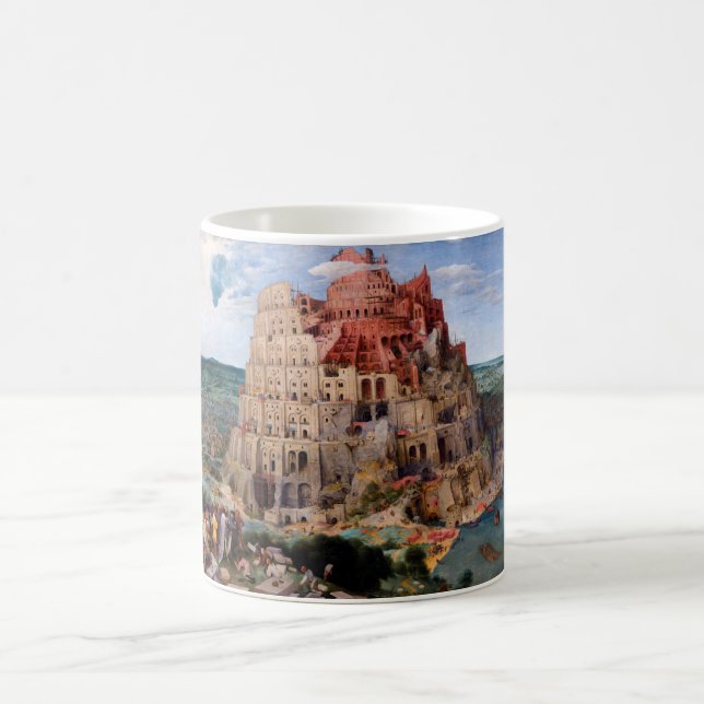 Tower of Babel, Pieter Bruegel the Elder, 1563 Coffee Mug (Center)