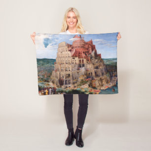 Tower of Babel, Pieter Bruegel the Elder, 1563 Fleece Blanket