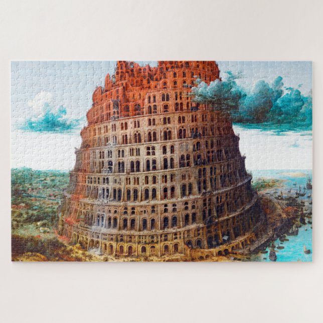 Tower of Babel, Pieter Bruegel the Elder Jigsaw Puzzle (Horizontal)