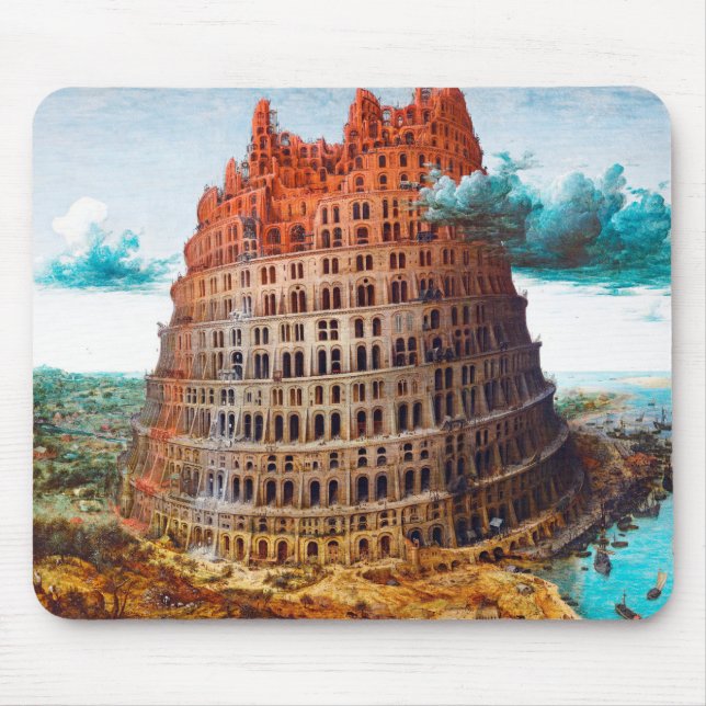 Tower of Babel, Pieter Bruegel the Elder Mouse Mat (Front)