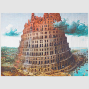 Tower of Babel, Pieter Bruegel the Elder Tissue Paper