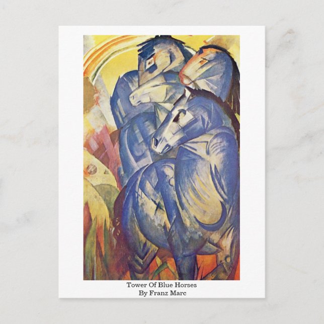 Tower Of Blue Horses By Franz Marc Postcard (Front)