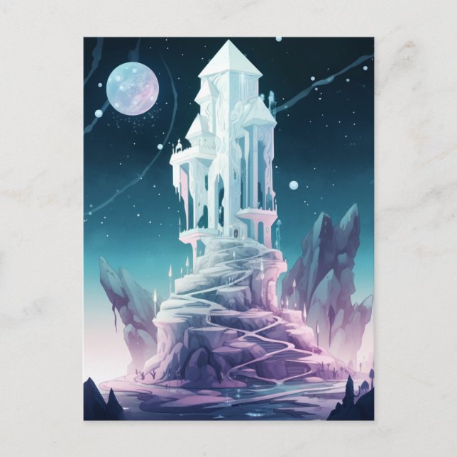 Tower of Crystal Fantasy Art Postcard (Front)