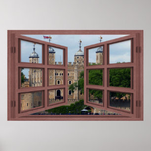 Tower Of London 6 Pane Open Window Poster