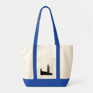 Tower of London Big Ben Black and White Photograph Tote Bag