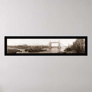Tower of London Bridge Photo 1909 Poster