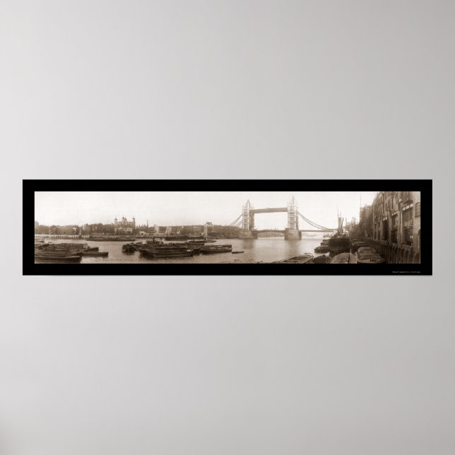 Tower of London Bridge Photo 1909 Poster (Front)