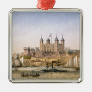 Tower of London, c.1862 (colour litho) Metal Tree Decoration