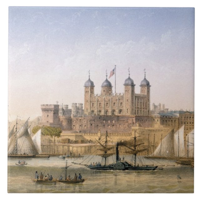 Tower of London, c.1862 (colour litho) Tile (Front)