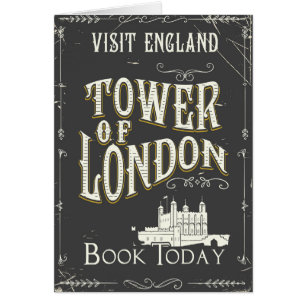 Tower of london England vintage poster