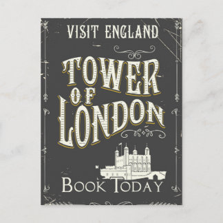 Tower of london England vintage poster Postcard