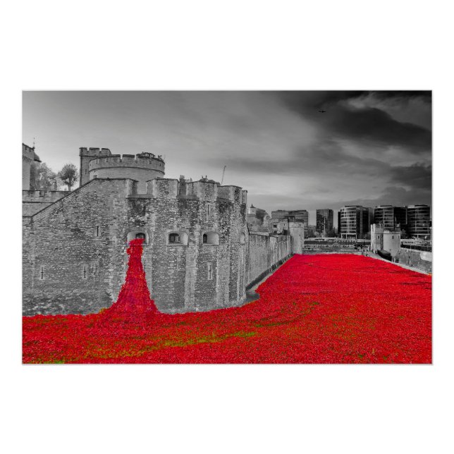 Tower Of London Red Poppies Poppy Poster (Front)