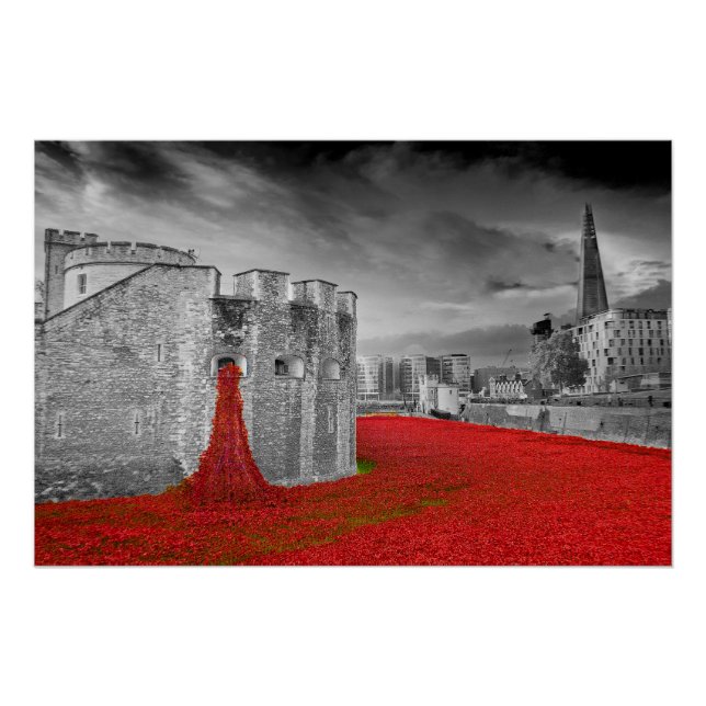 Tower Of London Red Poppies Poppy Poster (Front)