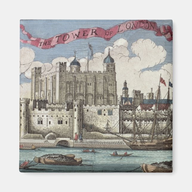 Tower of London Seen from the River Thames Magnet (Front)