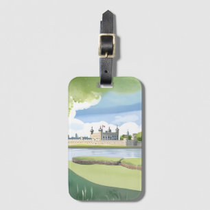Tower of London UK Watercolor Landscape Luggage Tag