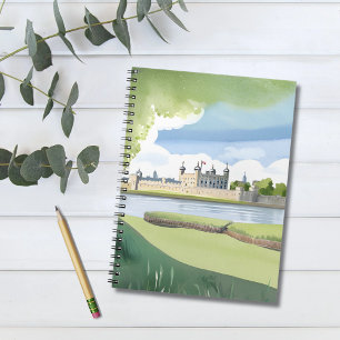 Tower of London UK Watercolor Landscape Notebook