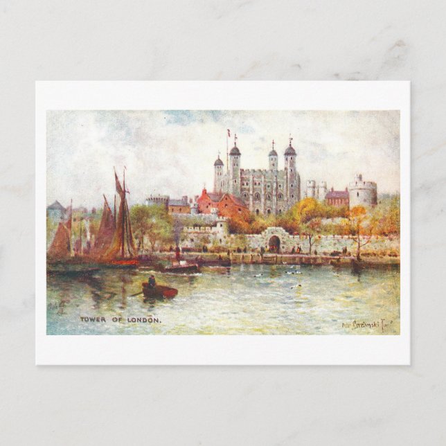 Tower of London Vintage Postcard (Front)
