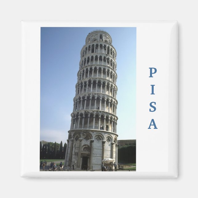"Tower of Pisa, Italy" fridge magnet (Front)