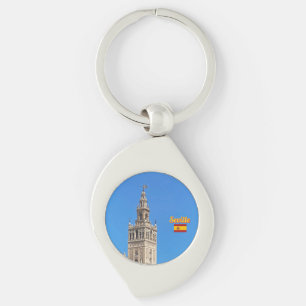 Tower of the Cathedral in Seville, Spain, travel Key Ring