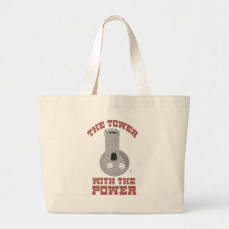 Tower With Power Fun Gaming Design Large Tote Bag