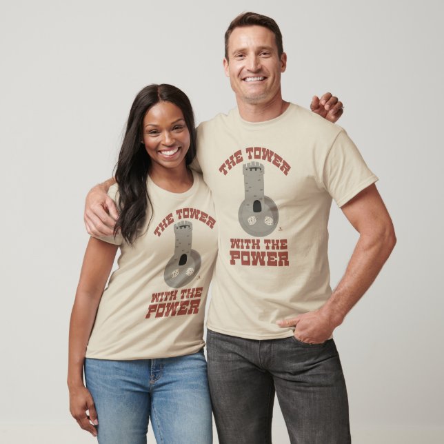 Tower With Power Fun Gaming Design T-Shirt (Unisex)