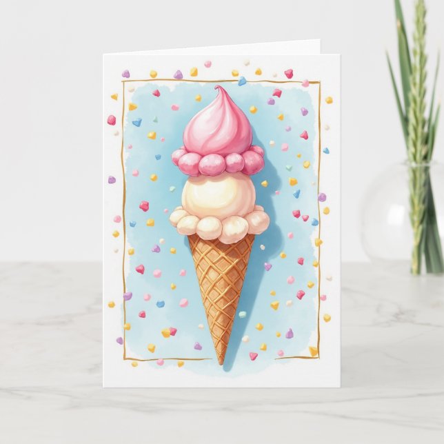 Towering Dessert Birthday Card (Front)