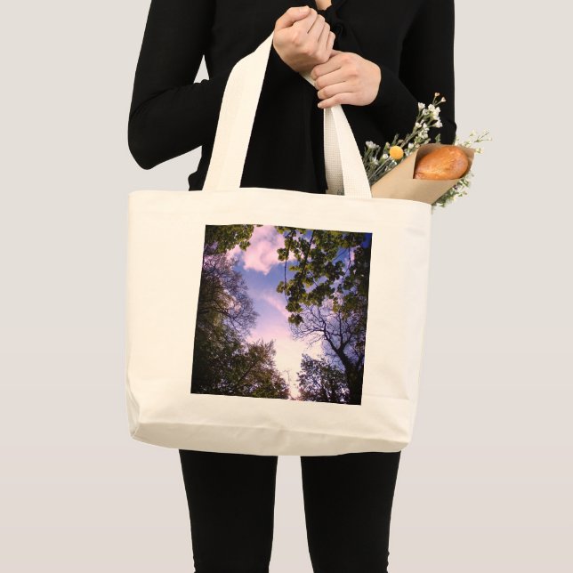 Towering trees - part of the tree series large tote bag (Front (Product))