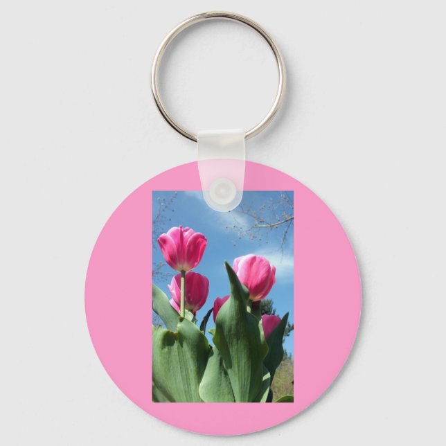 Towering Tulips Key Ring (Front)