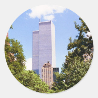 Towers Through the Trees Classic Round Sticker