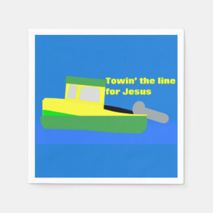 Towin' the Line for Jesus Napkin