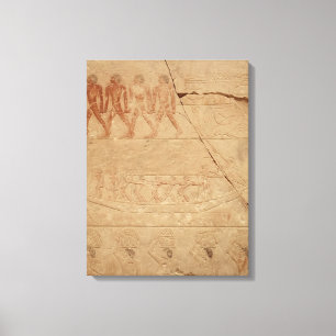 Towing a boat, from the Mastaba of Mereruka Canvas Print