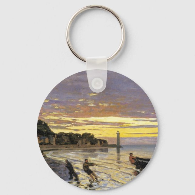 Towing a Boat, Honfleur Key Ring (Front)