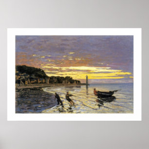 Towing a Boat, Honfleur Poster