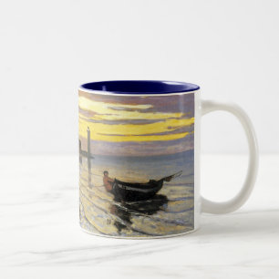 Towing a Boat, Honfleur Two-Tone Coffee Mug
