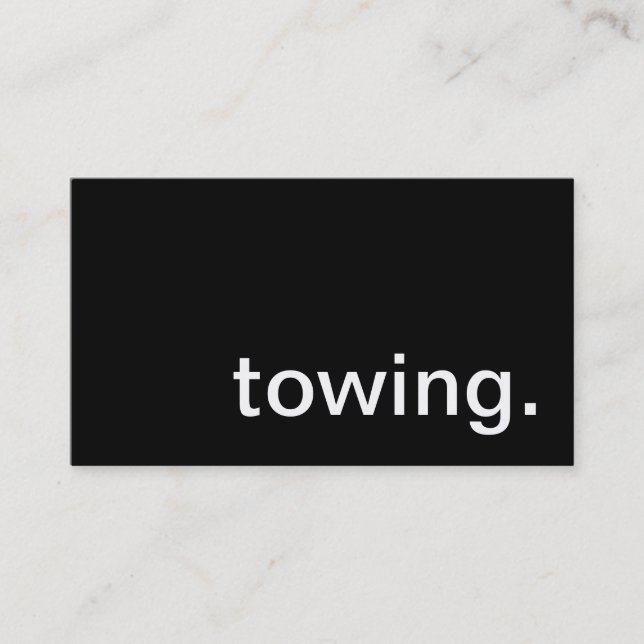 Towing  Business Card (Front)