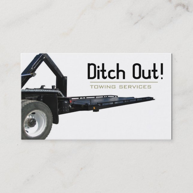 Towing Company Car Service Transportation Business Card (Front)