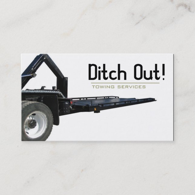 Towing Company Car Service Transportation Business Card (Front)