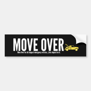 Towing Move Over Bumper Sticker
